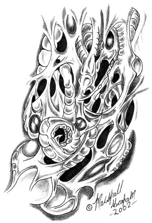 Biomechanical tattoo design books - photo: download wallpaper 