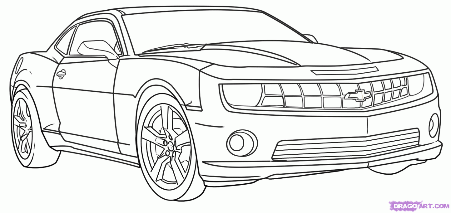 How to Draw a Camaro, Step by Step, Cars, Draw Cars Online ...