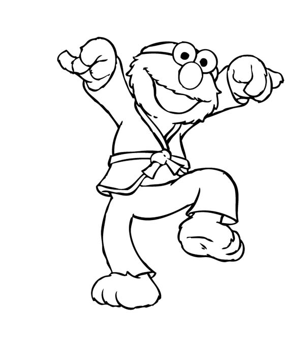 Free coloring pages of karate moves