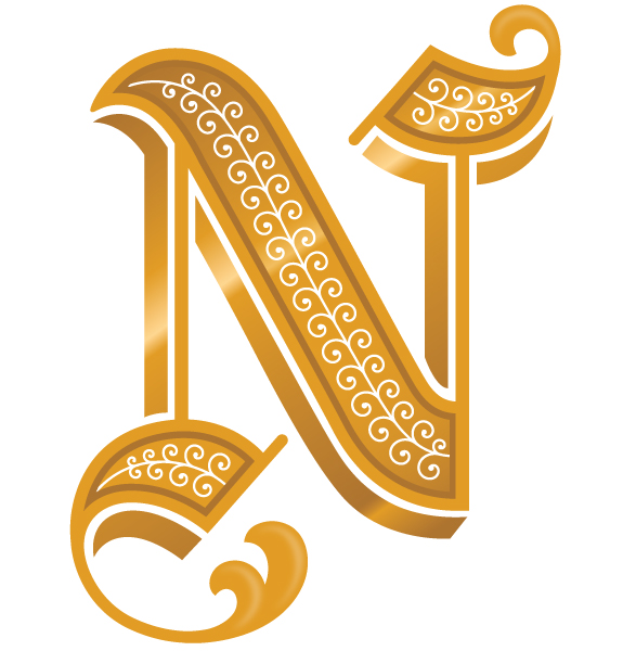 Alphabet 1: N | Daily Drop Cap