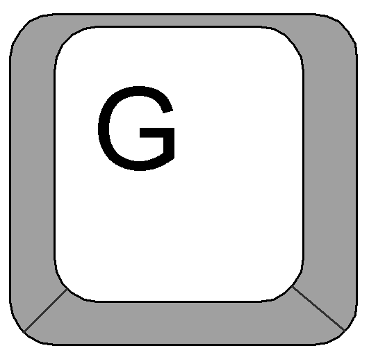 Clipart: Computer Keyboard keys - Letter G key