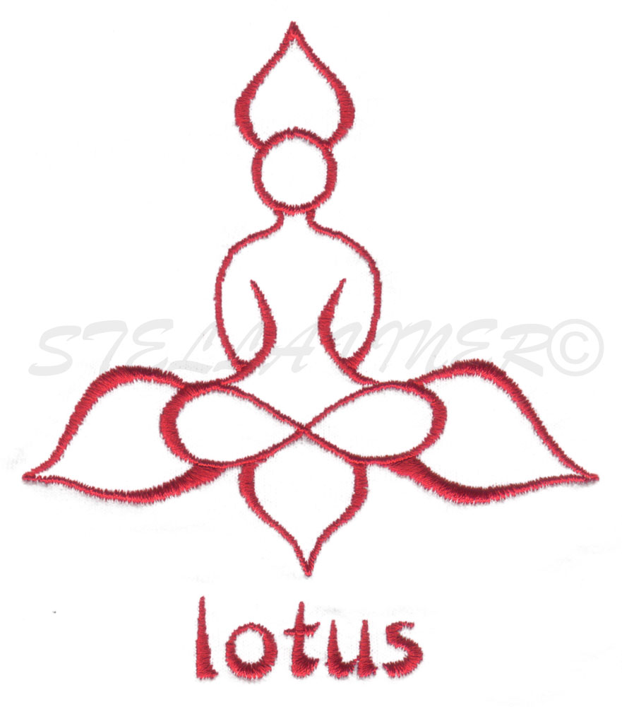 Purple Heart Yoga » Lotus Yoga Drawing