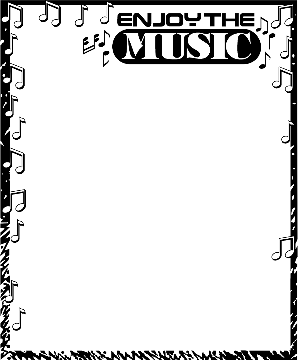 Music Border | Free Stock Photo | Illustration of a blank music ...