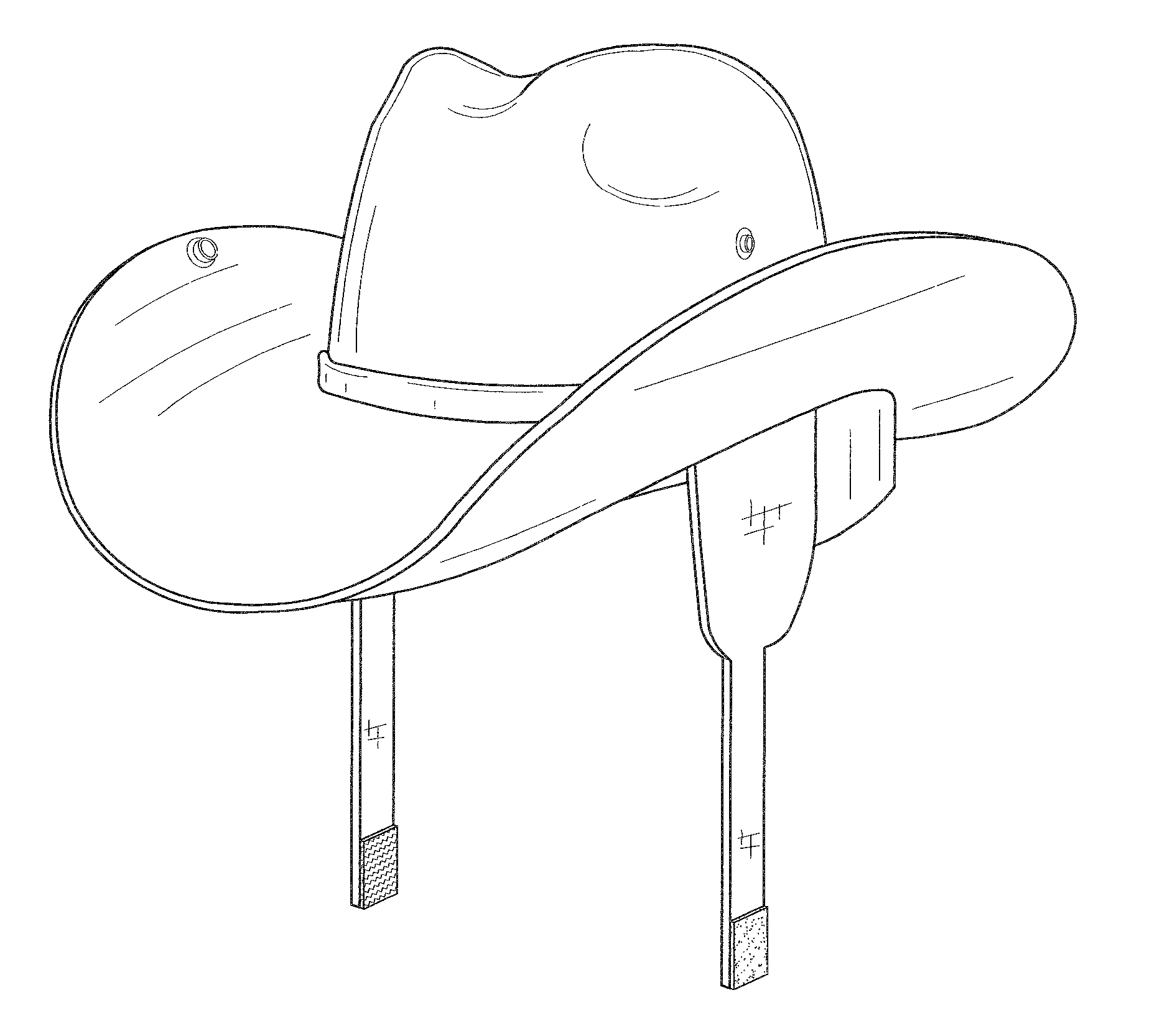 Patent USD637378 - Cowboy hat with ear flaps and chin strap ...