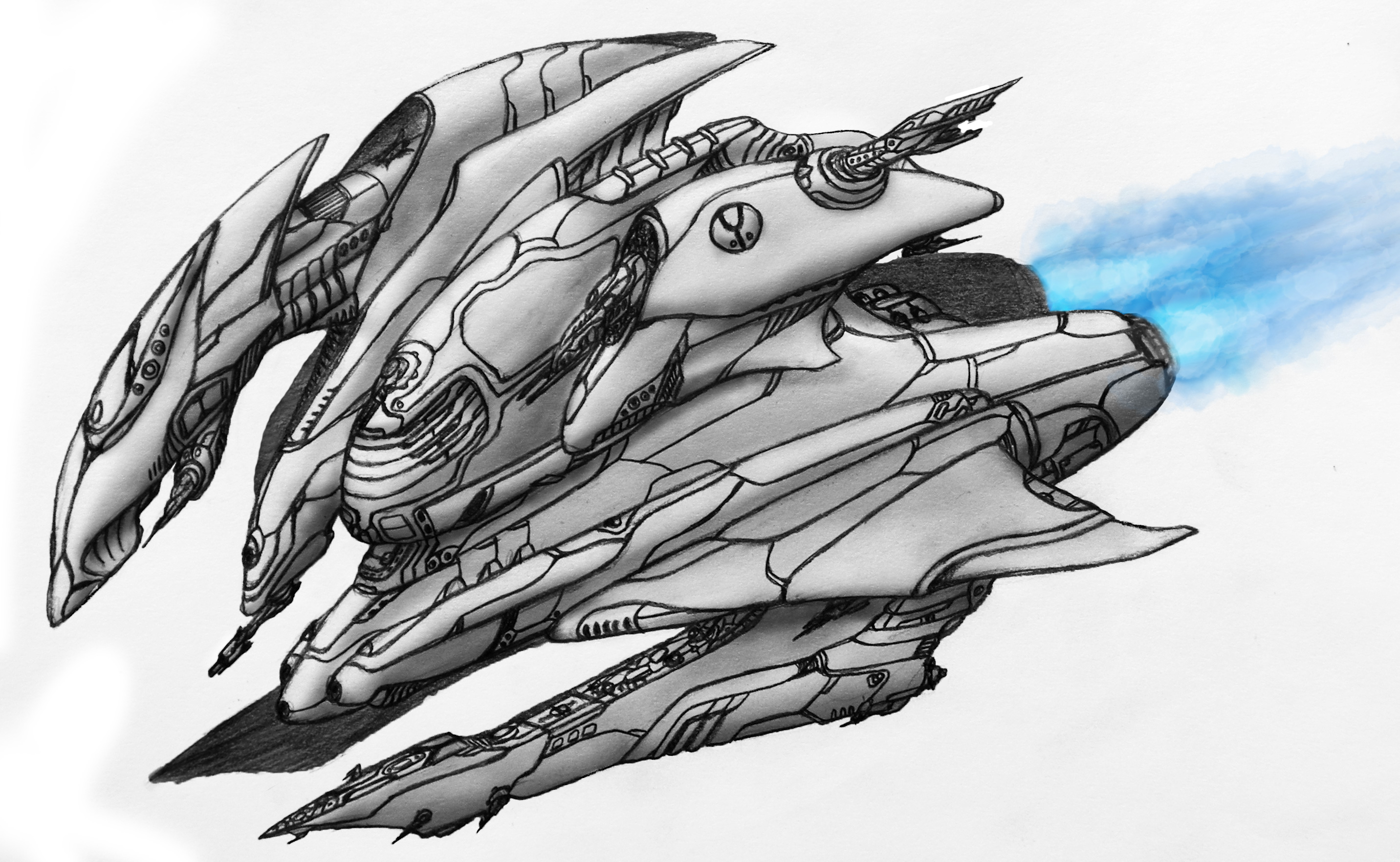 DeviantArt: More Like Spaceship Drawing Tutorial by DXBigD