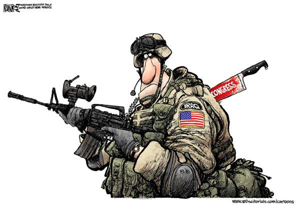 Congress Stabs Soldier In Back Cartoon Photo by kindelfire ...