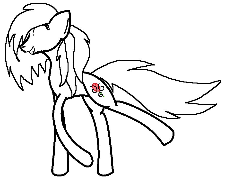 Chaotic rose line art by Alicornpony1234 on deviantART
