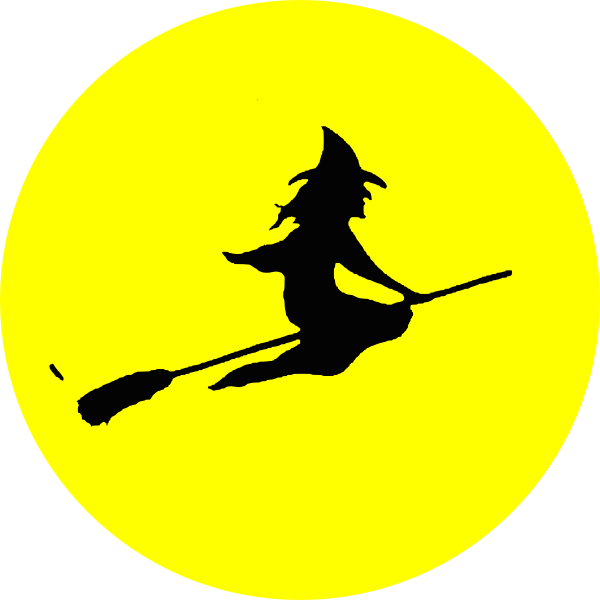 Witch Flying clip art - vector clip art online, royalty free ...