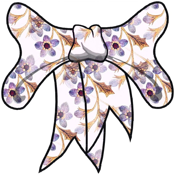 ArtbyJean - Purple Wood Roses: Ribbon Bows from set A05 - Purple ...
