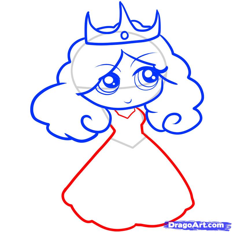 How to Draw a Princess for Kids, Step by Step, People For Kids ...
