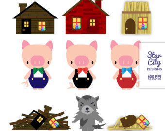 Popular items for three little pigs on Etsy