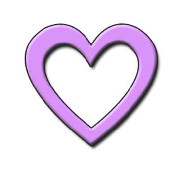 Free Valentine Picture of a Lavender Heart Clipart Image valentine ...