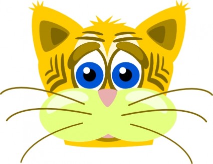 Peterm Sad Tiger Cat clip art Vector clip art - Free vector for ...