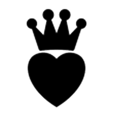 Adhesive Stencil HeartandCrown