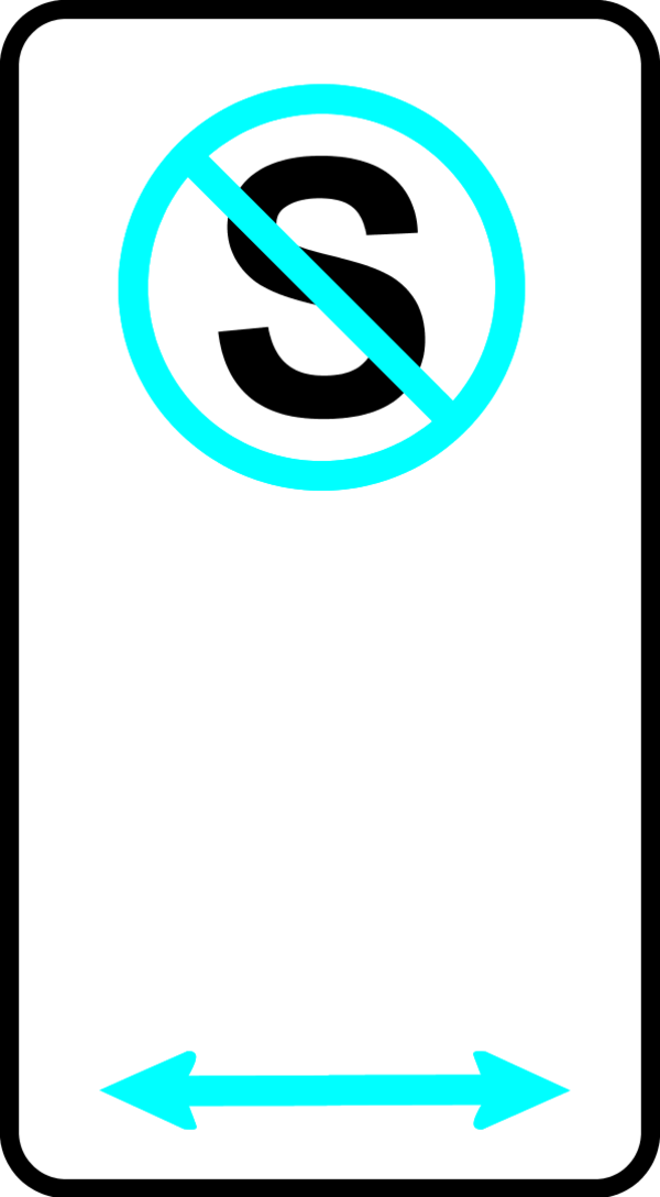 sign no standing - vector Clip Art