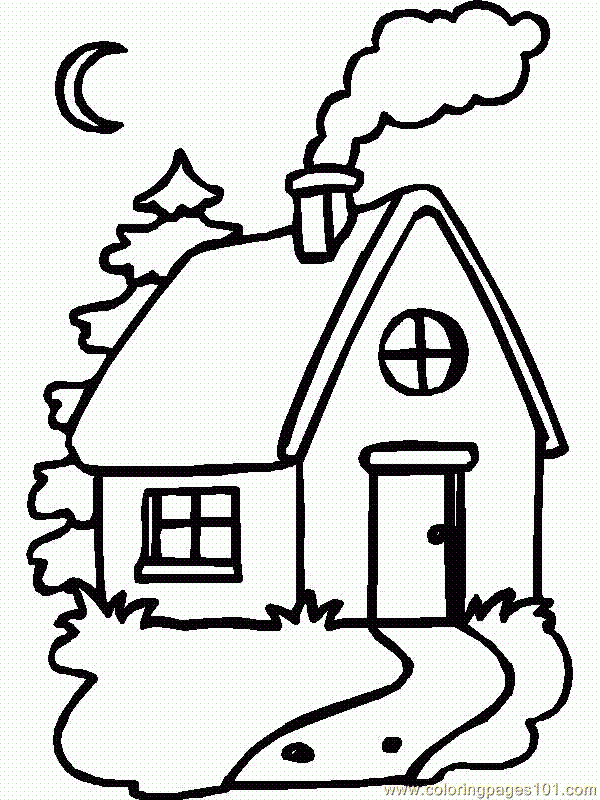 Coloring Pages House Coloring Page 002 (Cartoons > Others) - free ...