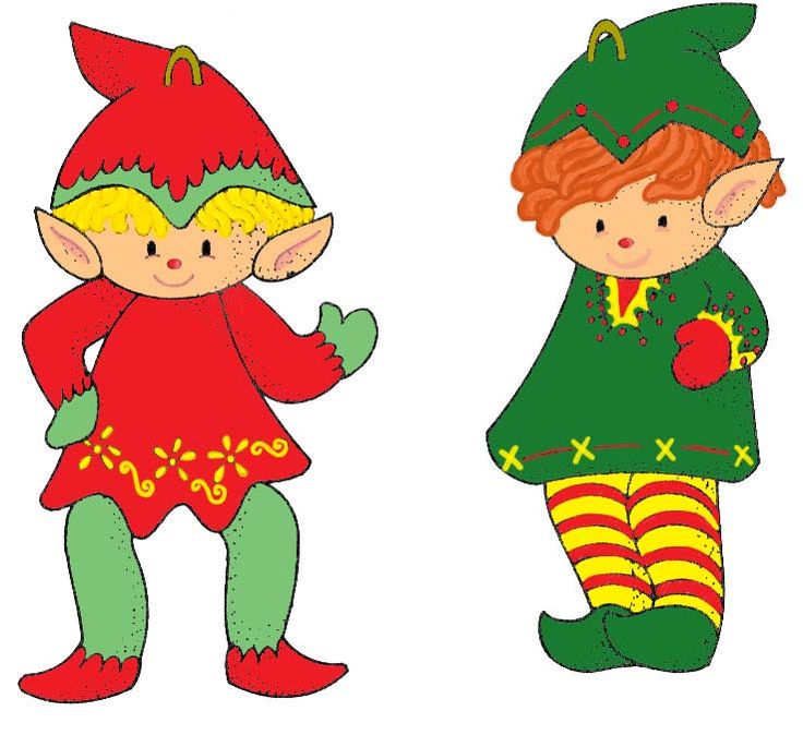 clipart christmas elves working - photo #40