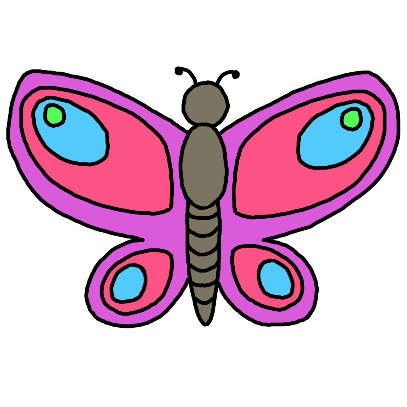 Simple Butterfly Clip Art Widescreen 2 HD Wallpapers | amagico.