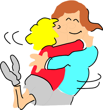 Two People Hugging Cartoon Images & Pictures - Becuo