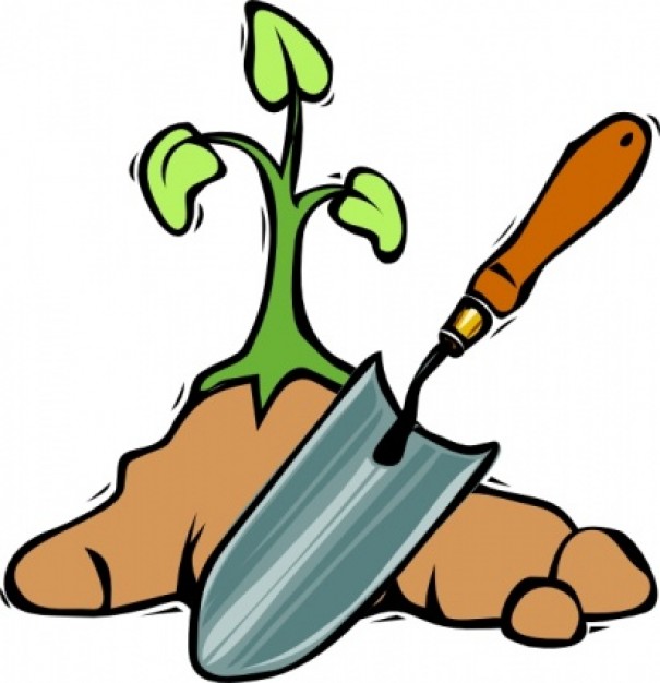 Plant and shovel clip art Vector | Free Download