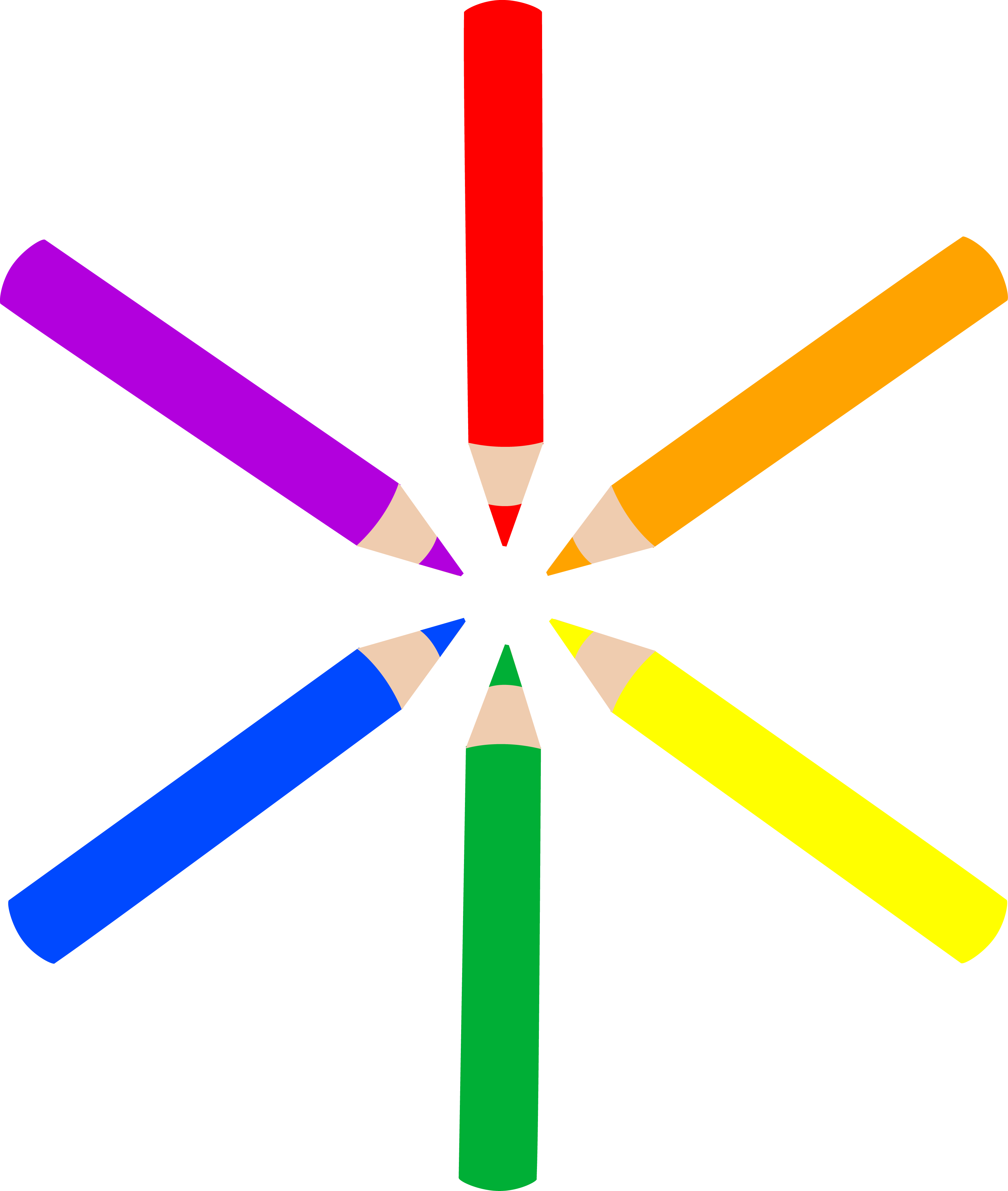 Pattern of Mini Colored Pencils - Free Clip Art