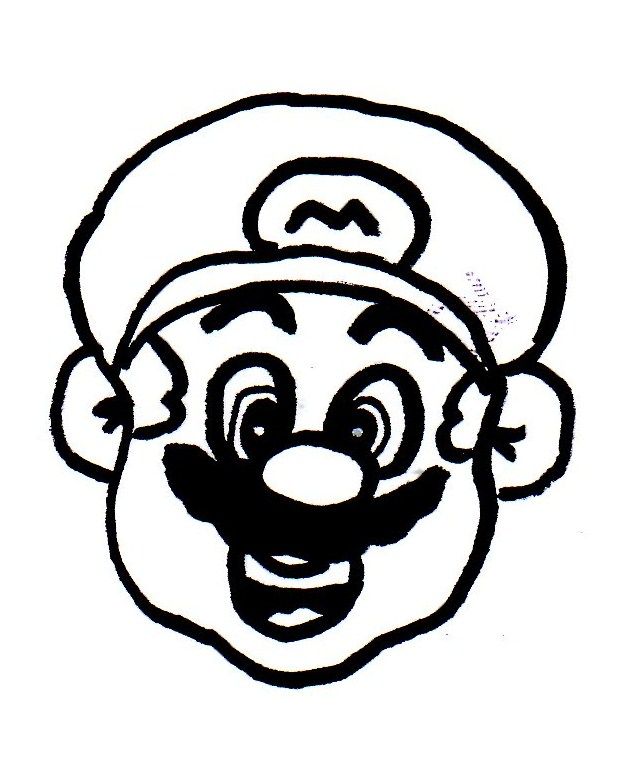 How to Draw Peace Mario! : Step Four- Eyes,Nose, Mustache, and Mouth!