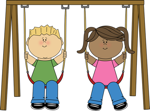 Kids Swinging Clip Art - Kids Swinging Image