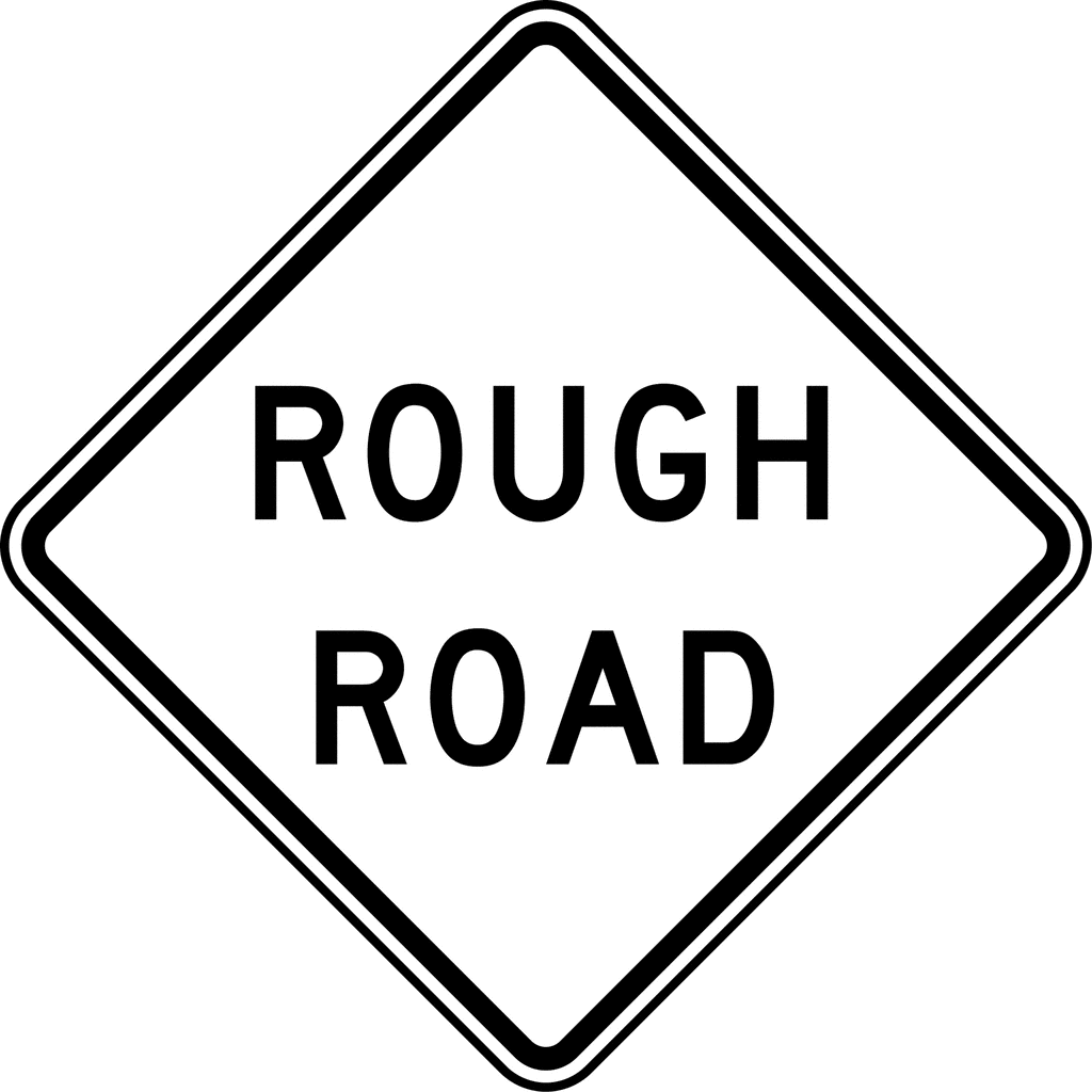 Rough Road, Black and White | ClipArt ETC