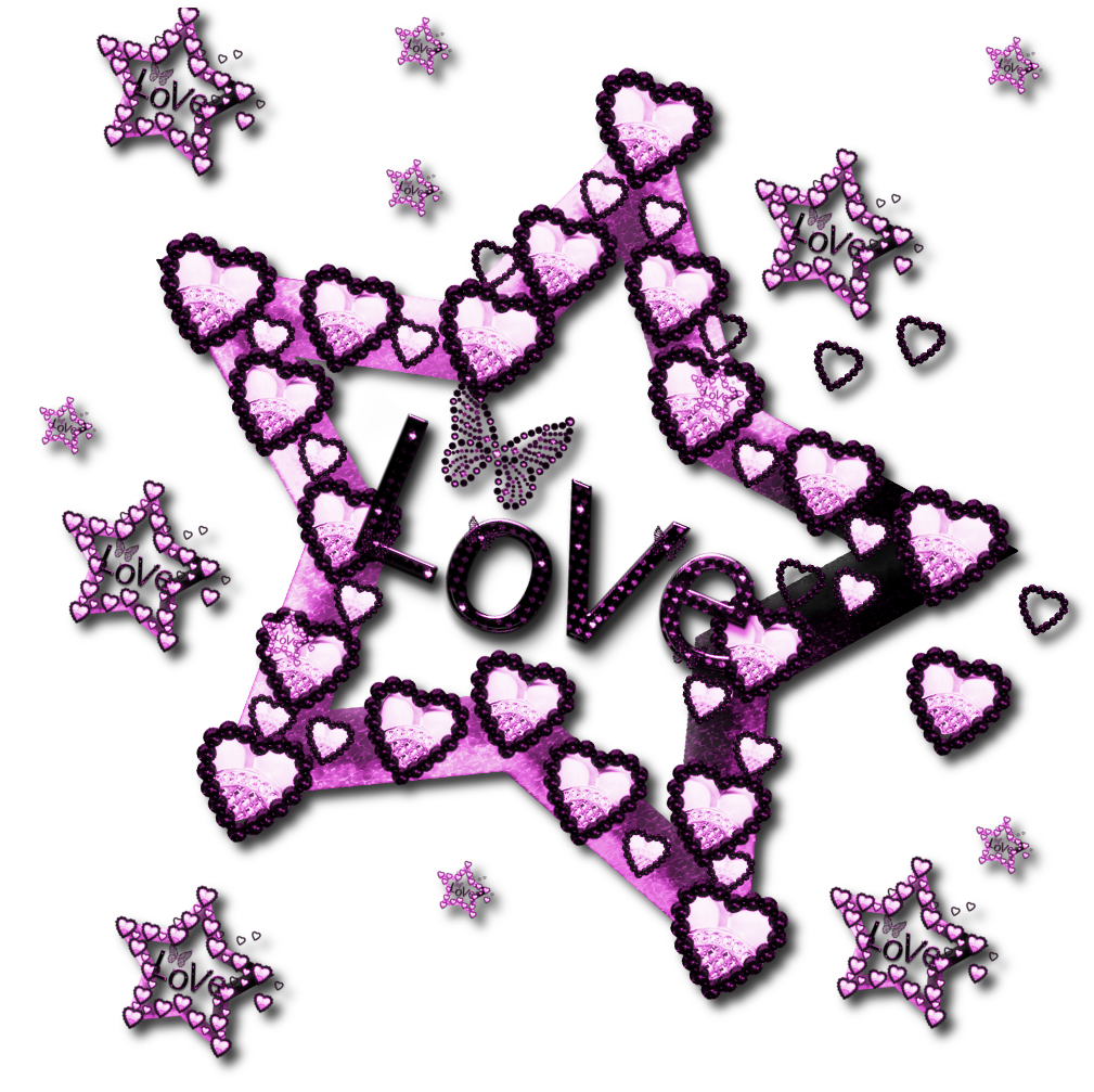 Pink And Black Love Star Clip Art by JSSanDA on deviantART