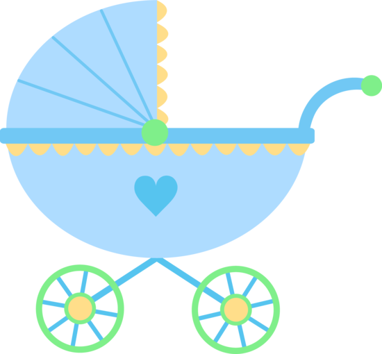 Cute Blue Baby Carriage Free Clip Art Baby Boy Carriage Clip ...