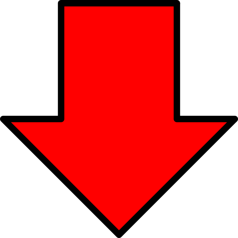 Clipart - Red down arrow