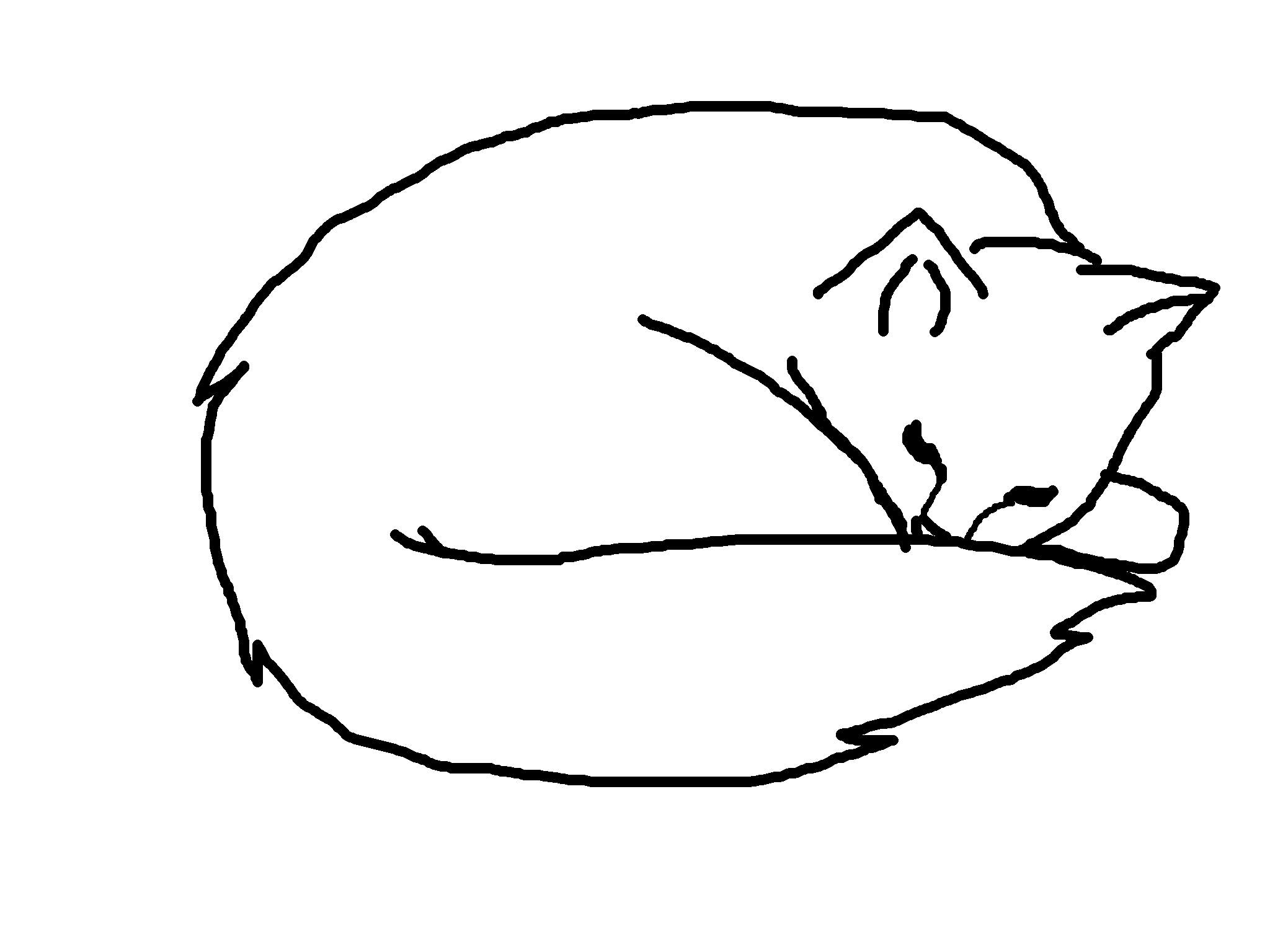 Realistic sleeping cat lineart by Spottedheart22 on deviantART