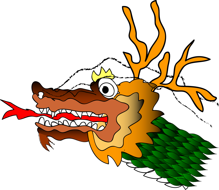 Ancient Chinese dragons small clipart 300pixel size, free design ...