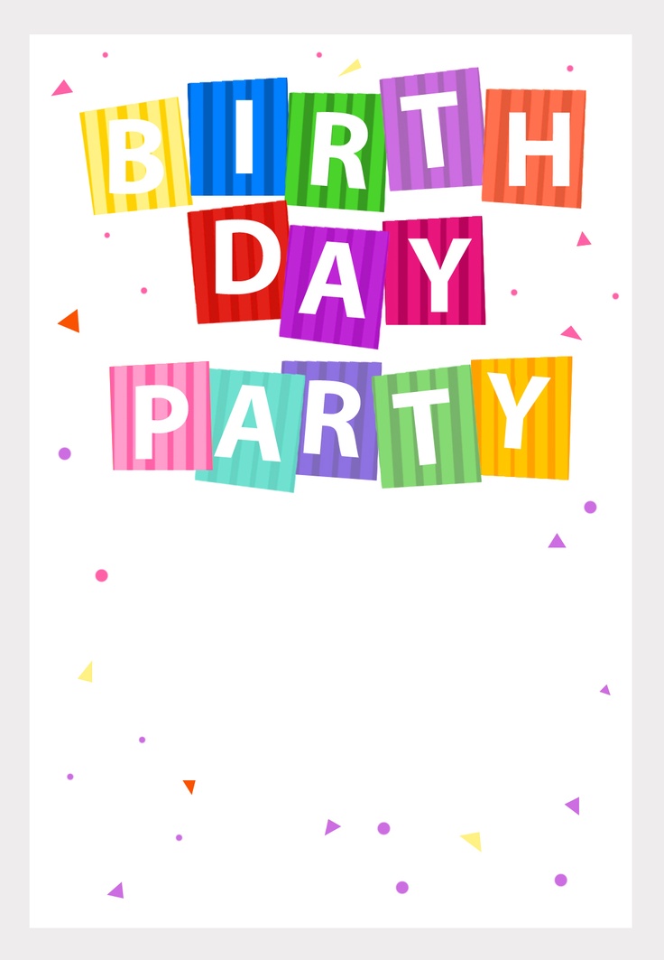 Free Printable Party Confetti Invitation | Smiggle birthday | Pintere…