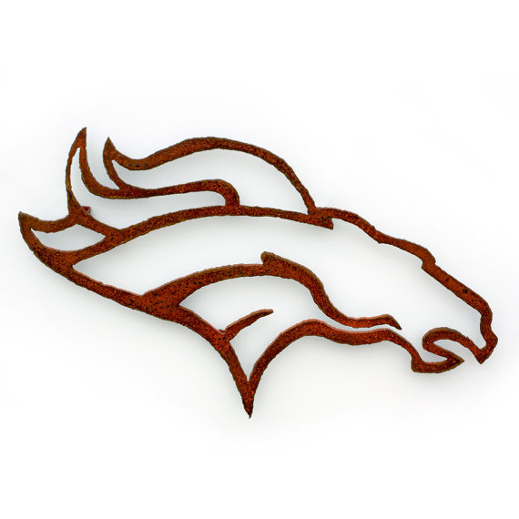 Denver Broncos Emblem horse wall art 21 by FunctionalSculpture