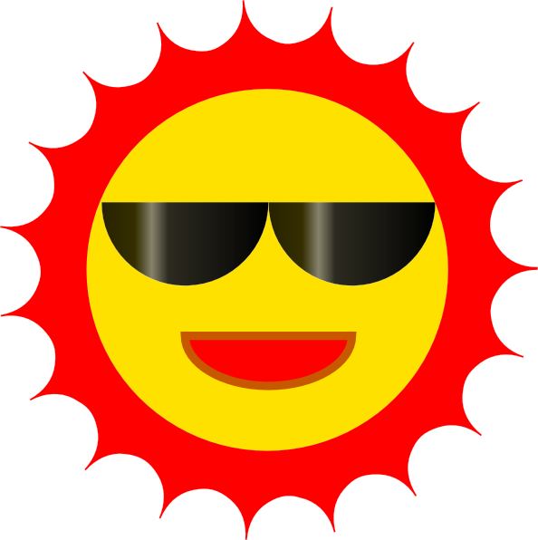 Sun Wearing Sunglasses clip art - vector clip art online, royalty ...