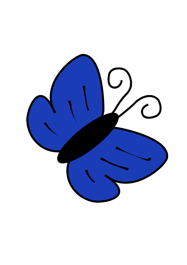 Blue butterfly SVG Vector file, vector clip art svg file ...