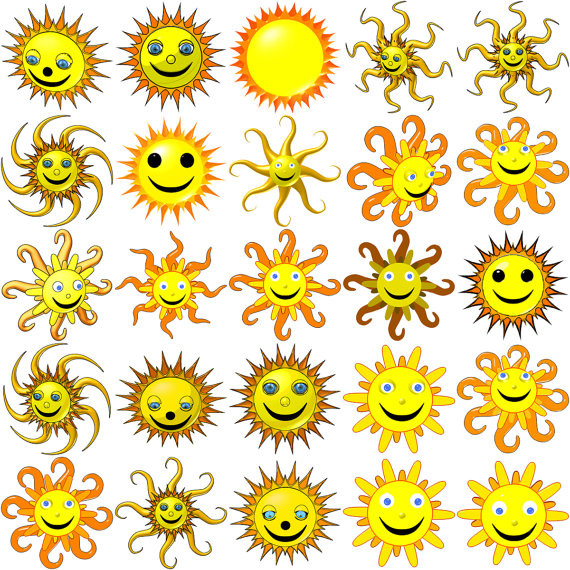 clip art happy face sun - photo #50