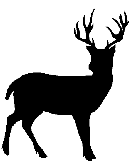 free clip art black and white deer - photo #4