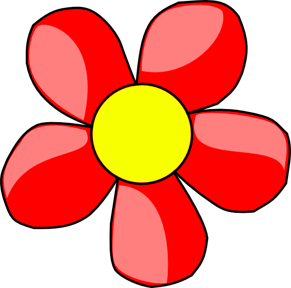 Red Flower clip art - vector clip art online, royalty free ...