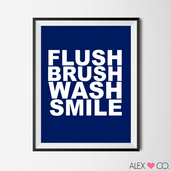 Printable Quotes Bathroom Printable Navy by alexandcoprintables