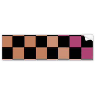 Checkerboard Bumper Stickers, Checkerboard Bumper Sticker Designs
