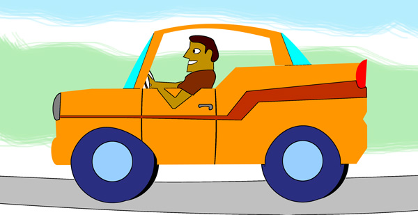 clipart car driving on road - photo #4