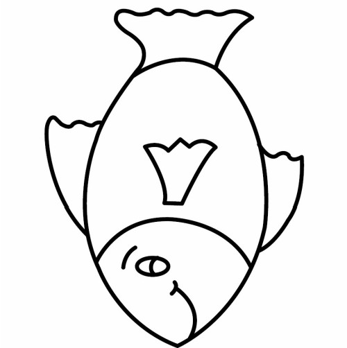 printable fish outline 500x502 | Clipart Panda - Free Clipart Images