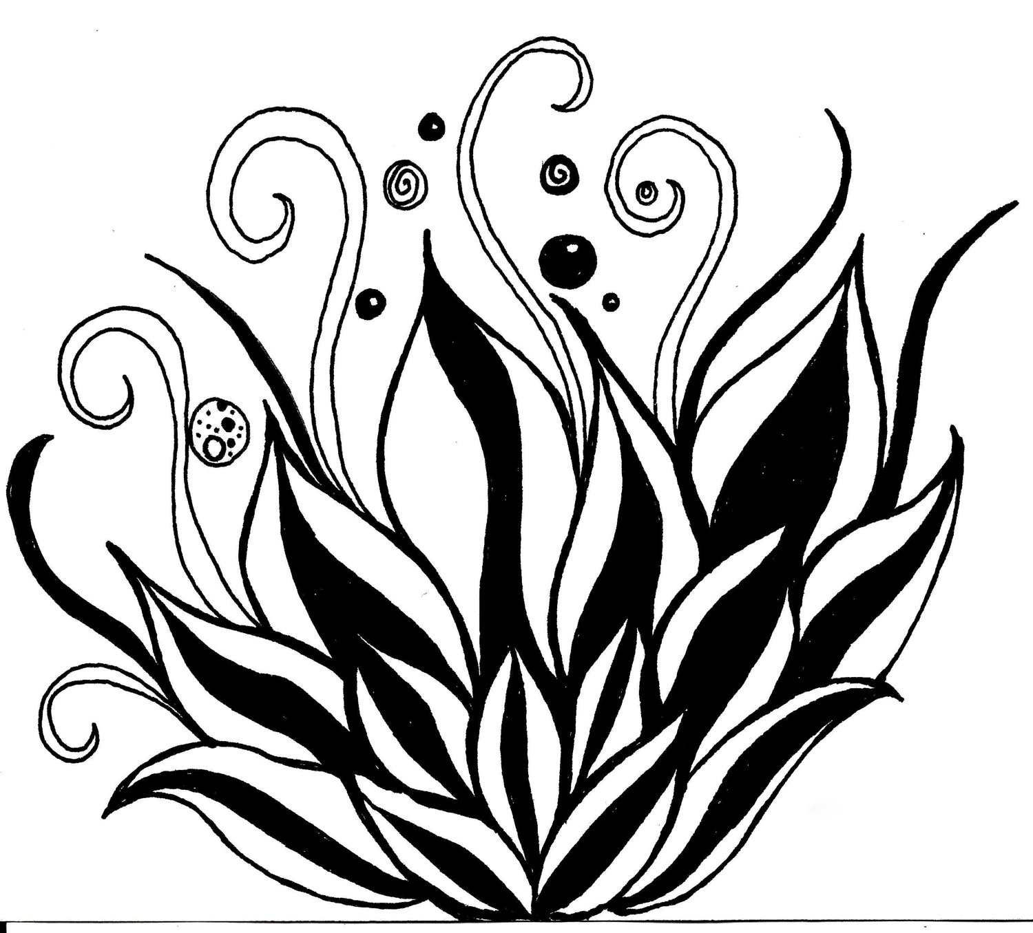 Flowers For > Lotus Flower Drawing Black And White