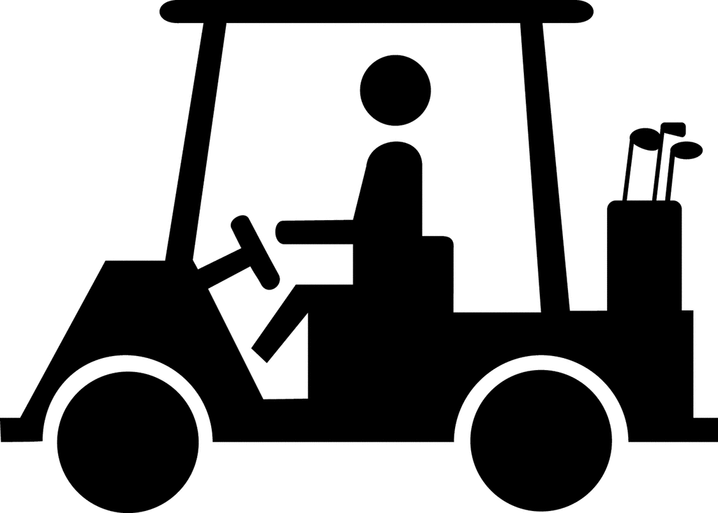 Golf Cart Crossing, Silhouette