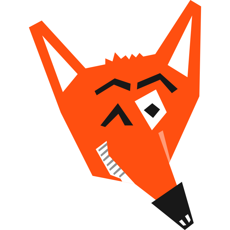 Clipart - Smart Fox Face