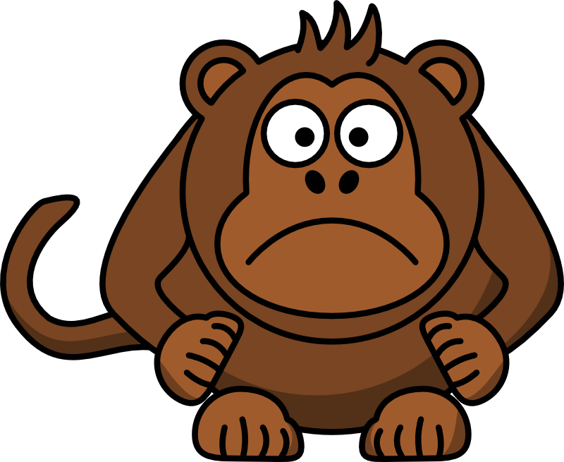 Sad Monkey Cartoon Images & Pictures - Becuo
