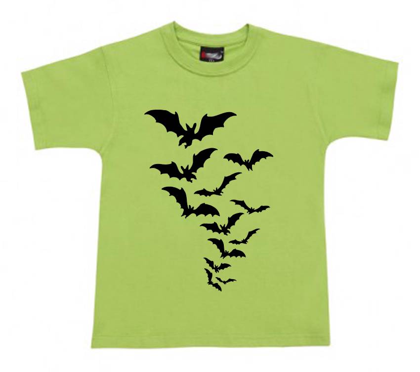 Bat Bats Size Vampire Kids T Shirt Halloween Spooky Retro Tee's ...