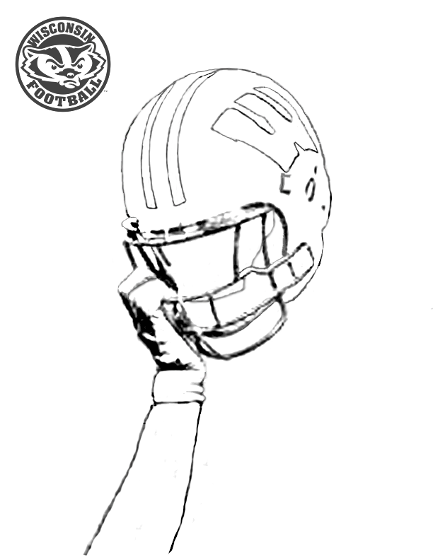 Football Helmet Coloring Pages Blank